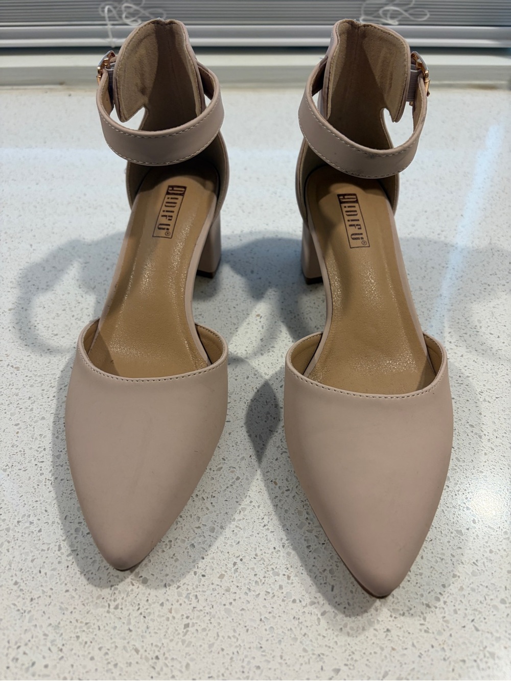 Buffalo David Bitton Blush Pointed-Toe Ankle-Strap Block Heels